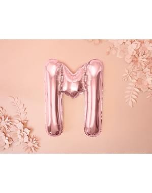 Folienballon Buchstabe M roségold