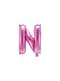 Letter N Foil Balloon in Dark Pink