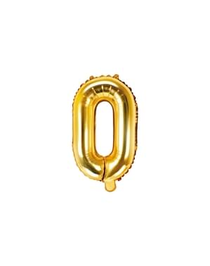 Fóliový balónek ve tvaru písmene O ve zlaté barvě