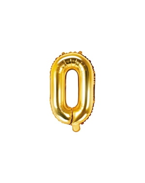 O-kirjaimen muotoinen foliopallo (kullanvärinen)