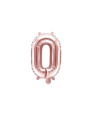 Буква O фольга куля з рожевого золота