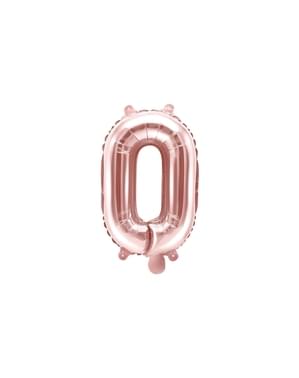 Letter O Foil Balloon in Rose Gold