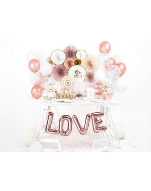 Letter O foil balloon in rose gold