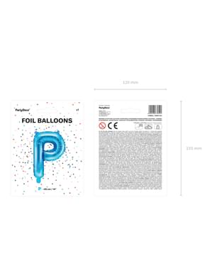 Balão foil letra P azul