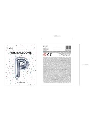 P folieballon i sølv