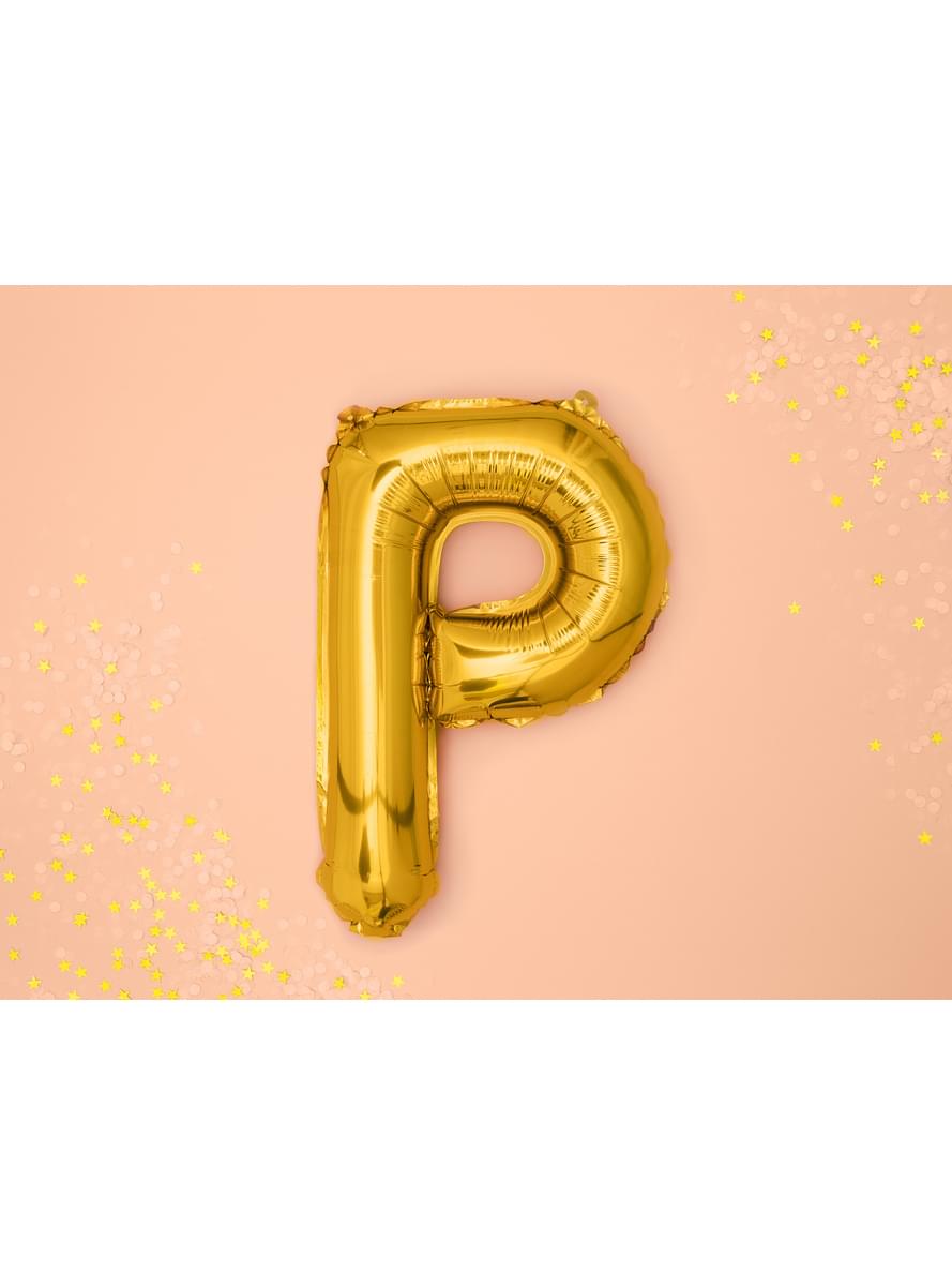 Globo foil letra P dorado