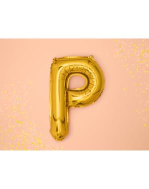 Folienballon Buchstabe P gold