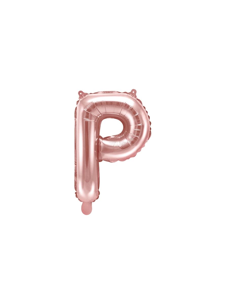 Ballon aluminium lettre P rose gold