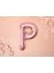 Globo foil letra P oro rosa