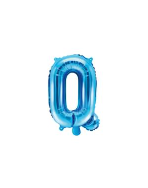 Ballon aluminium lettre Q bleu