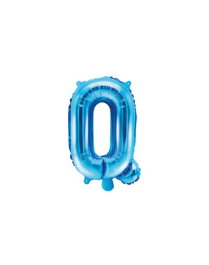 Буква Q Фольга куля в блакитному