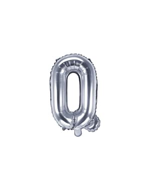 Ballon aluminium lettre Q argenté