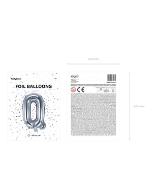 Q folieballon i sølv