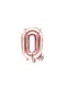 Letter Q folie ballon in rosé goud