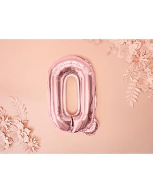 Globo foil letra Q oro rosa