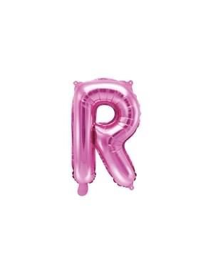 Balon Foil Huruf R dalam Dark Pink