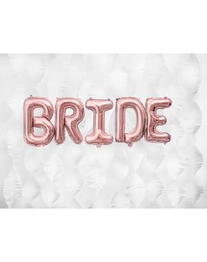 Letter R foil balloon in rose gold