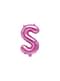 Letter S Foil Balloon in Donker Roze