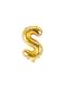 Letter S Foil Balloon in Gold