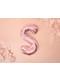 Letter S folie ballon in rosé goud