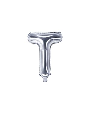 Sølv T-formet folieballong