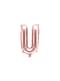Globo foil letra U oro rosa (35 cm)