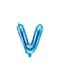 Ballon aluminium lettre V bleu (35cm)