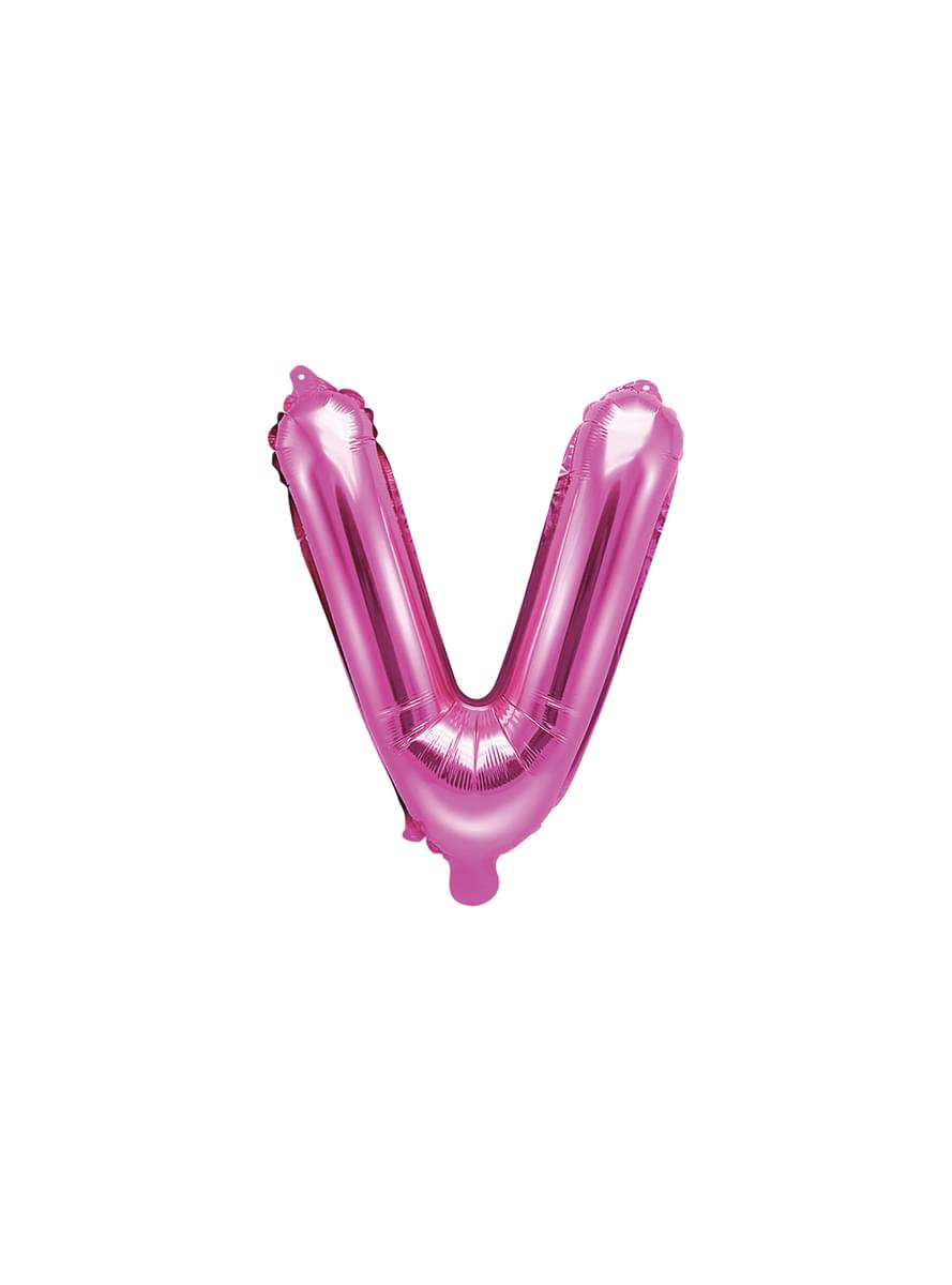Folija balon slovo V tamno roza