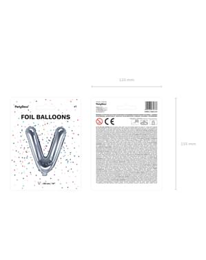 V folieballon i sølv (35cm)