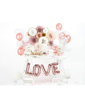 Letter V foil balloon in rose gold (35cm)