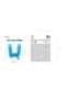 Letter W Foil Balloon in Blue (35cm)