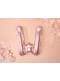 Letter W folie ballon in rosé goud (35cm)