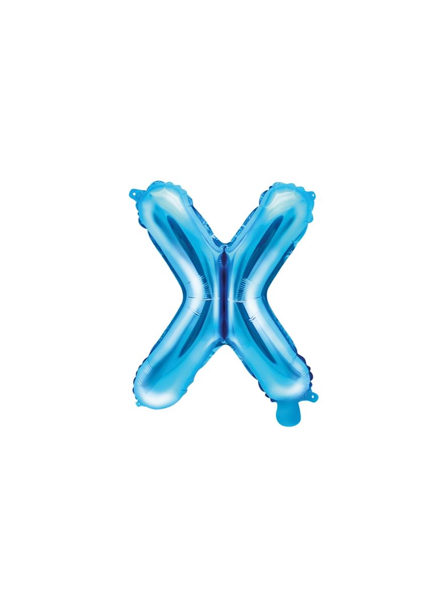 Písmeno X fólie Balloon in Blue (35 cm)