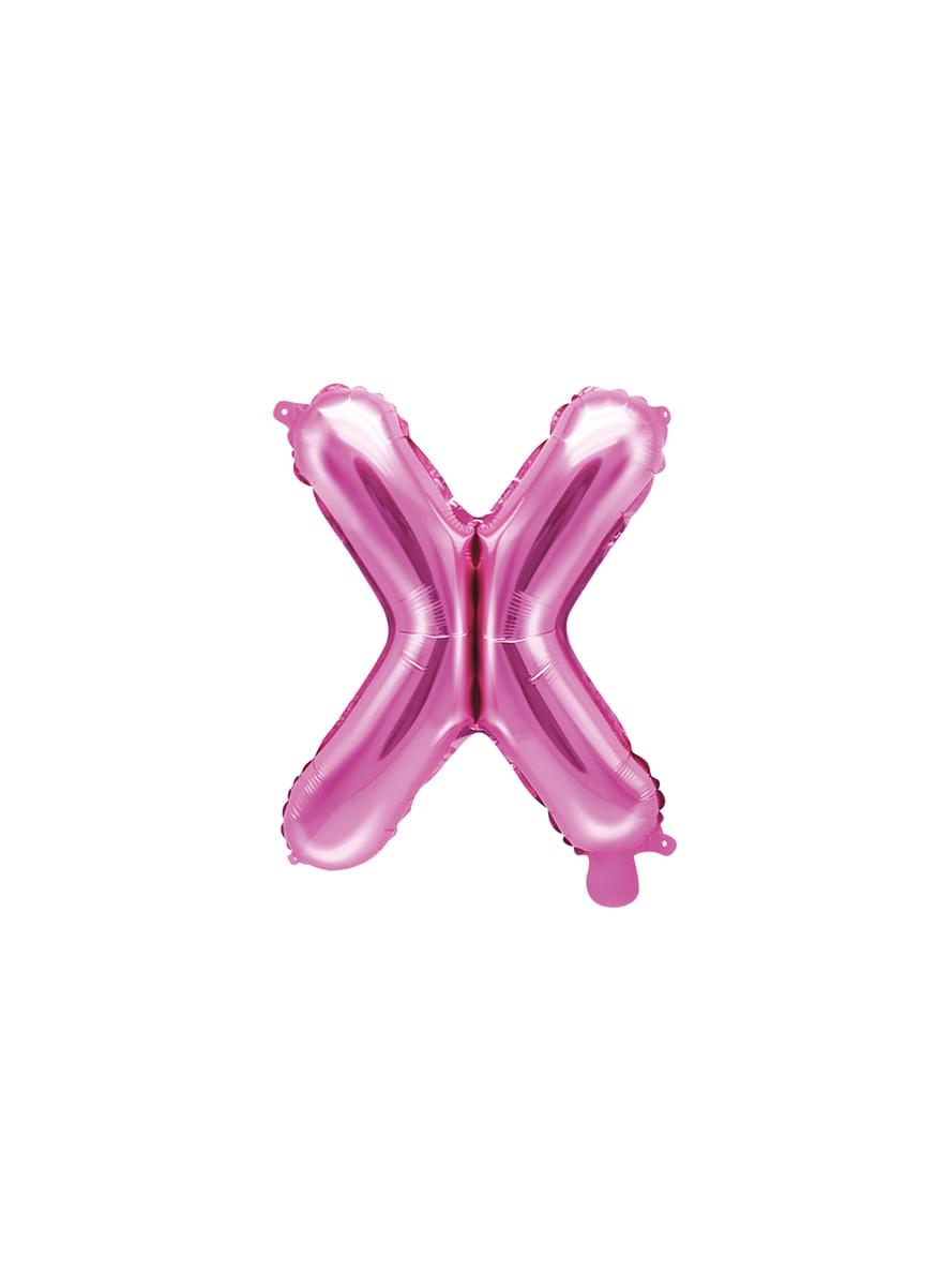 Globo foil letra X rosa oscuro (35 cm)