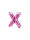Letter X Foil Balloon in Donker Roze (35cm)