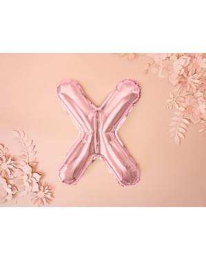 Globo foil letra X oro rosa (35 cm)