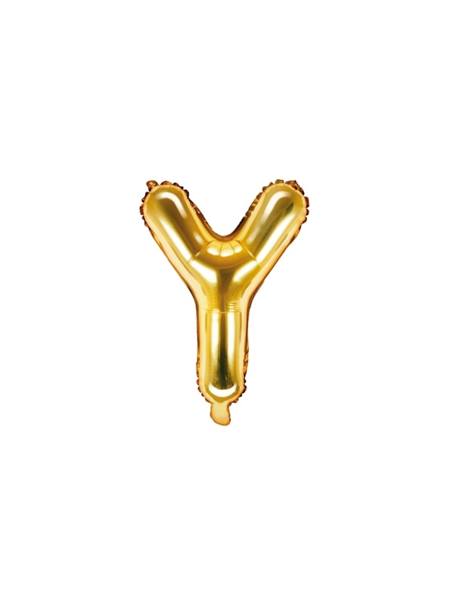 Folienballon Buchstabe Y gold (35cm)