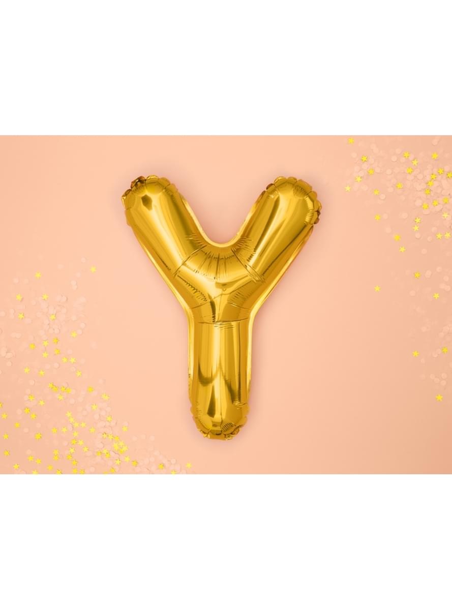 Folienballon Buchstabe Y gold (35cm)