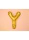 Ballon aluminium lettre Y doré (35cm)