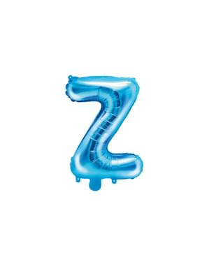 Fóliový balónek ve tvaru písmene Z v modré barvě (35 cm)