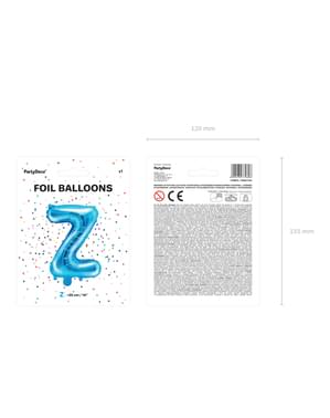 Letter Z Foil Balloon in Blauw (35 cm)