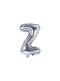 Globo foil bokstav Z sølv (35 cm)