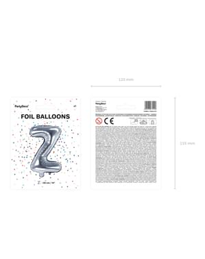 Z folieballon i sølv (35 cm)