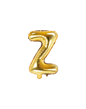 Буква Z Фольга куля в золоті (35 см)