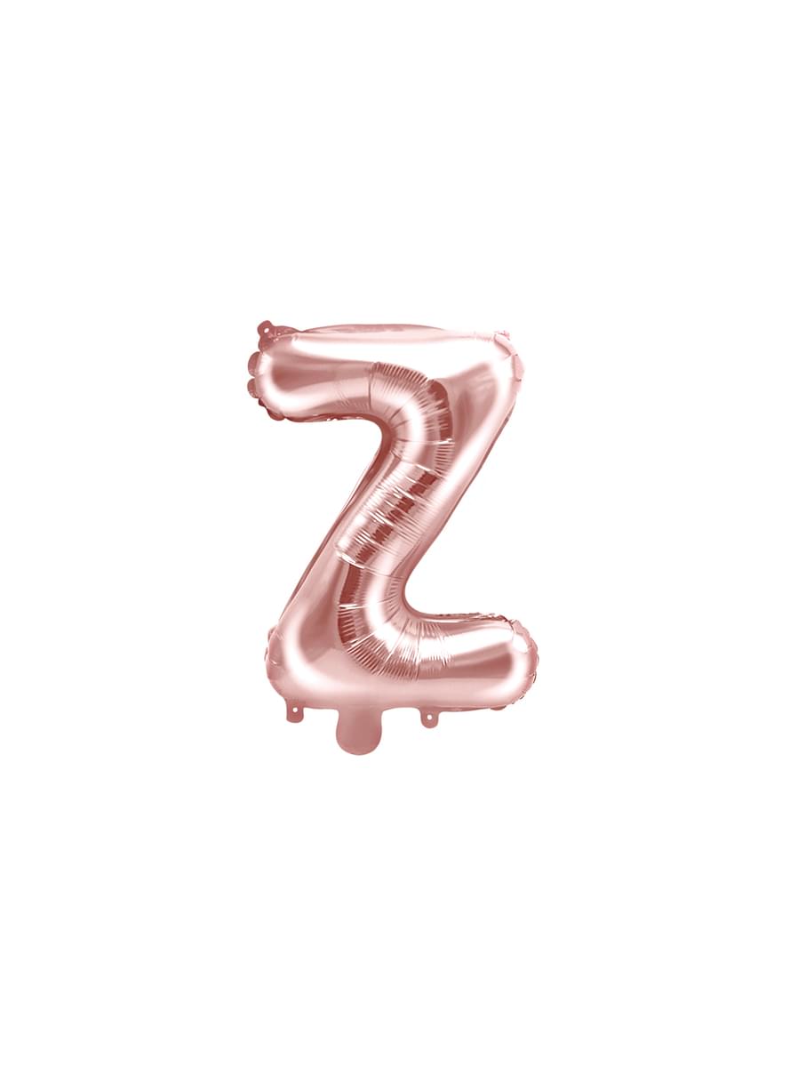 Palloncino di foil lettera Z color oro rosa (35 cm)