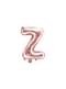 Ballon aluminium lettre Z rose gold (35 cm)