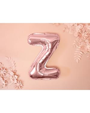 Globo foil letra Z oro rosa (35 cm)
