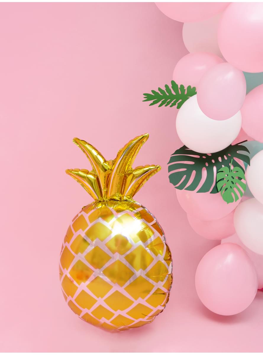 Ballon aluminium ananas doré - Aloha Turquoise