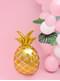 Foil balloon of a gold pineapple - Aloha Turquoise