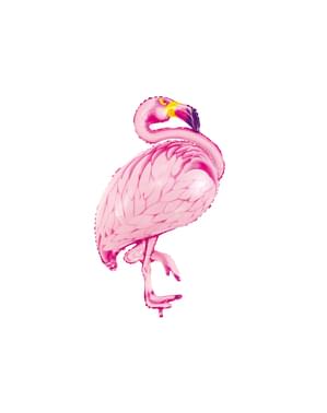 Folieballong i form av en rosa flamingo - Aloha Turquoise